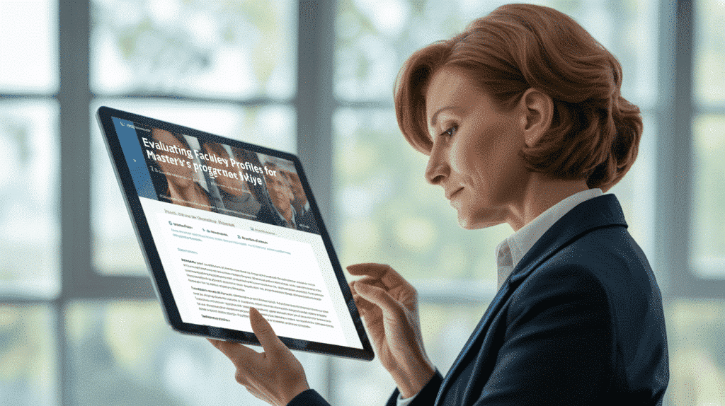 Evaluating Faculty Profiles and Research Interests for Master's Programs