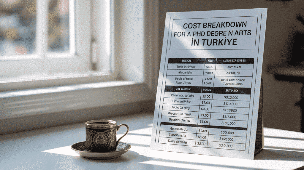 Cost Breakdown for a PhD Degree in Arts in Turkey
