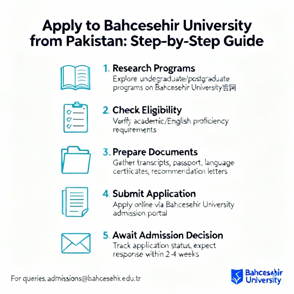 Bahçeşehir University how to apply from Pakistan