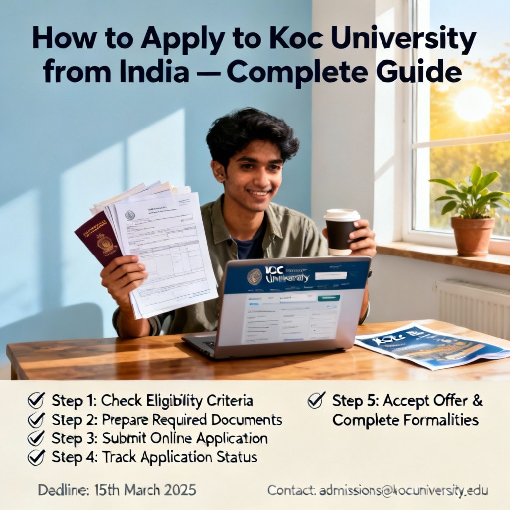 Koç University how to apply from India
