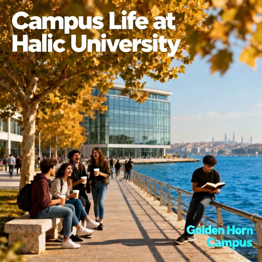 Campus life at Haliç University near Golden Horn