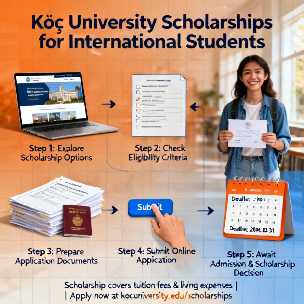 Koç University scholarships for international students step by step