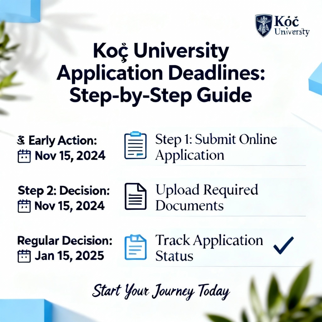 Koç University application deadlines step by step