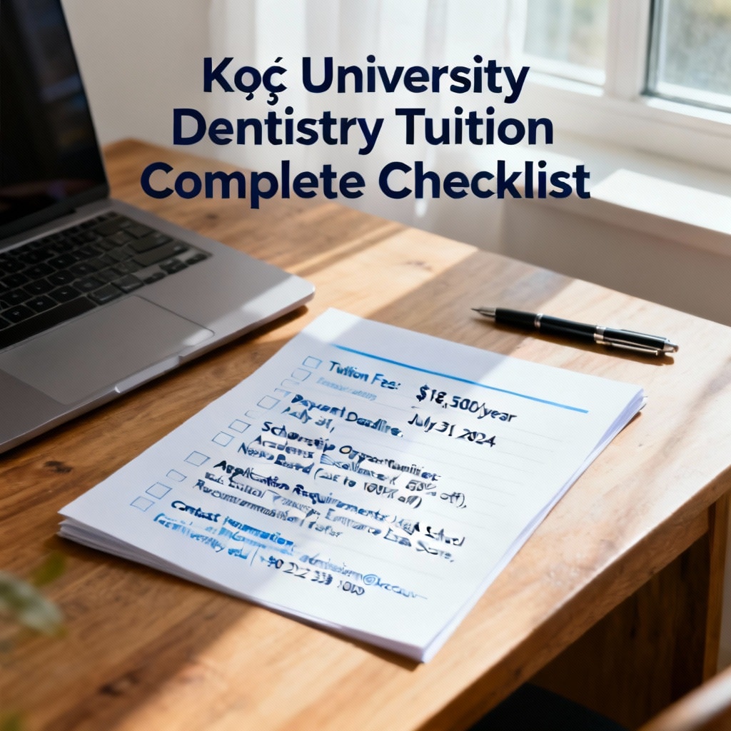 Koç University dentistry tuition complete checklist
