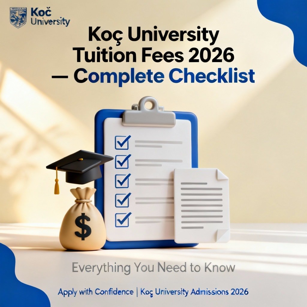 Koç University tuition fees 2026 complete checklist
