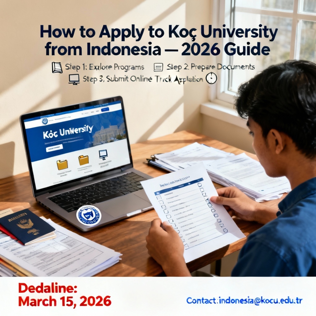 Koç University how to apply from Indonesia 2026 guide