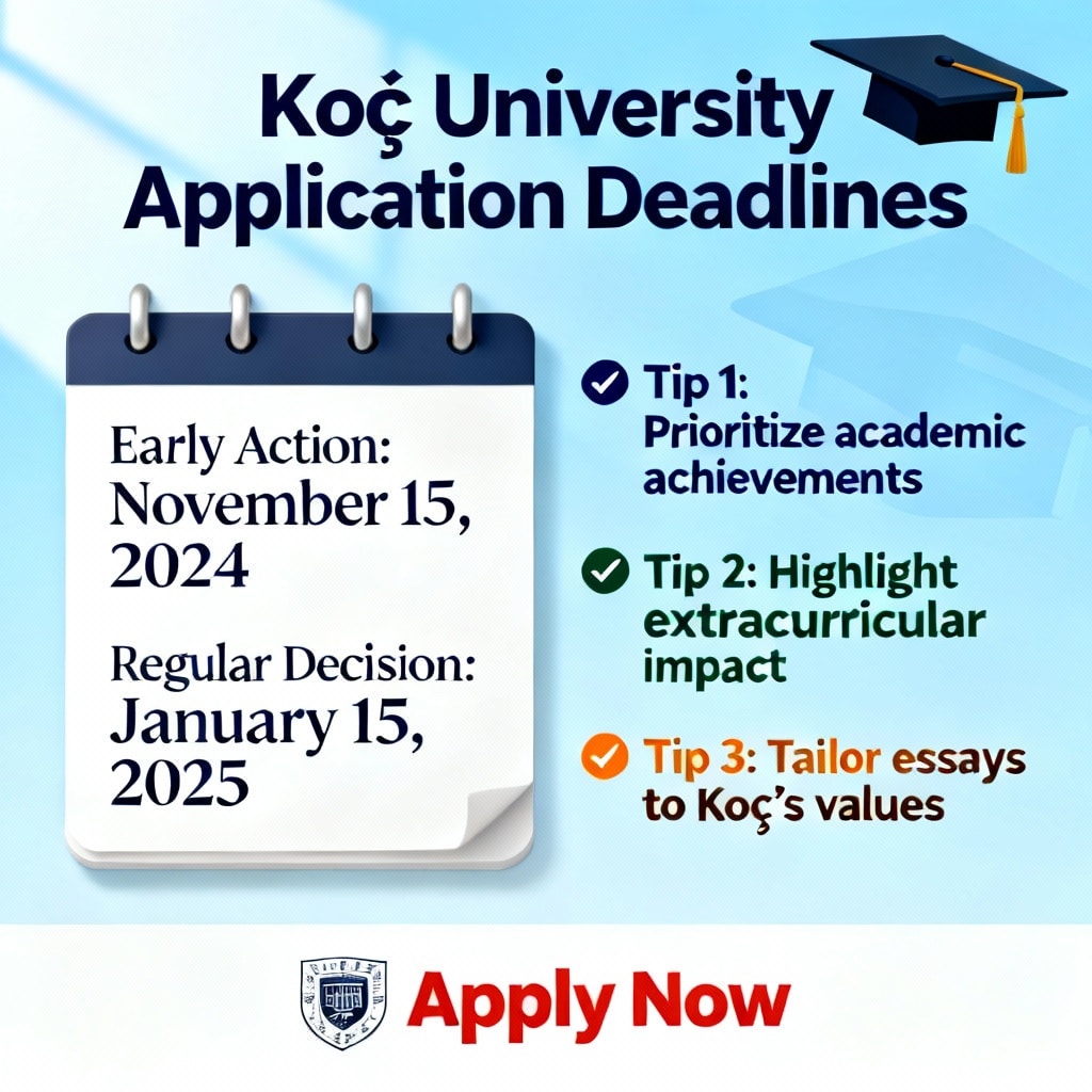 Koç University application deadlines expert tips