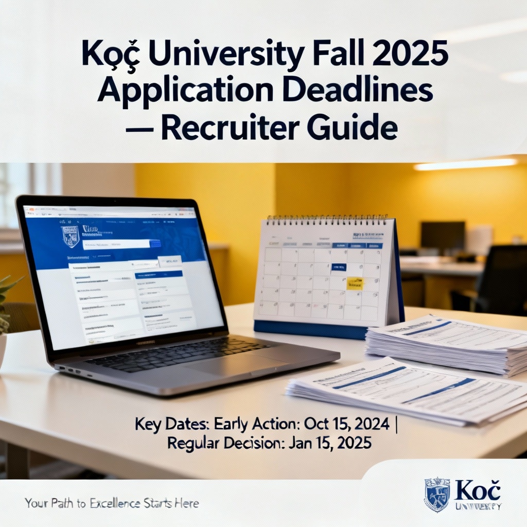 Koç University application deadlines updated deadlines