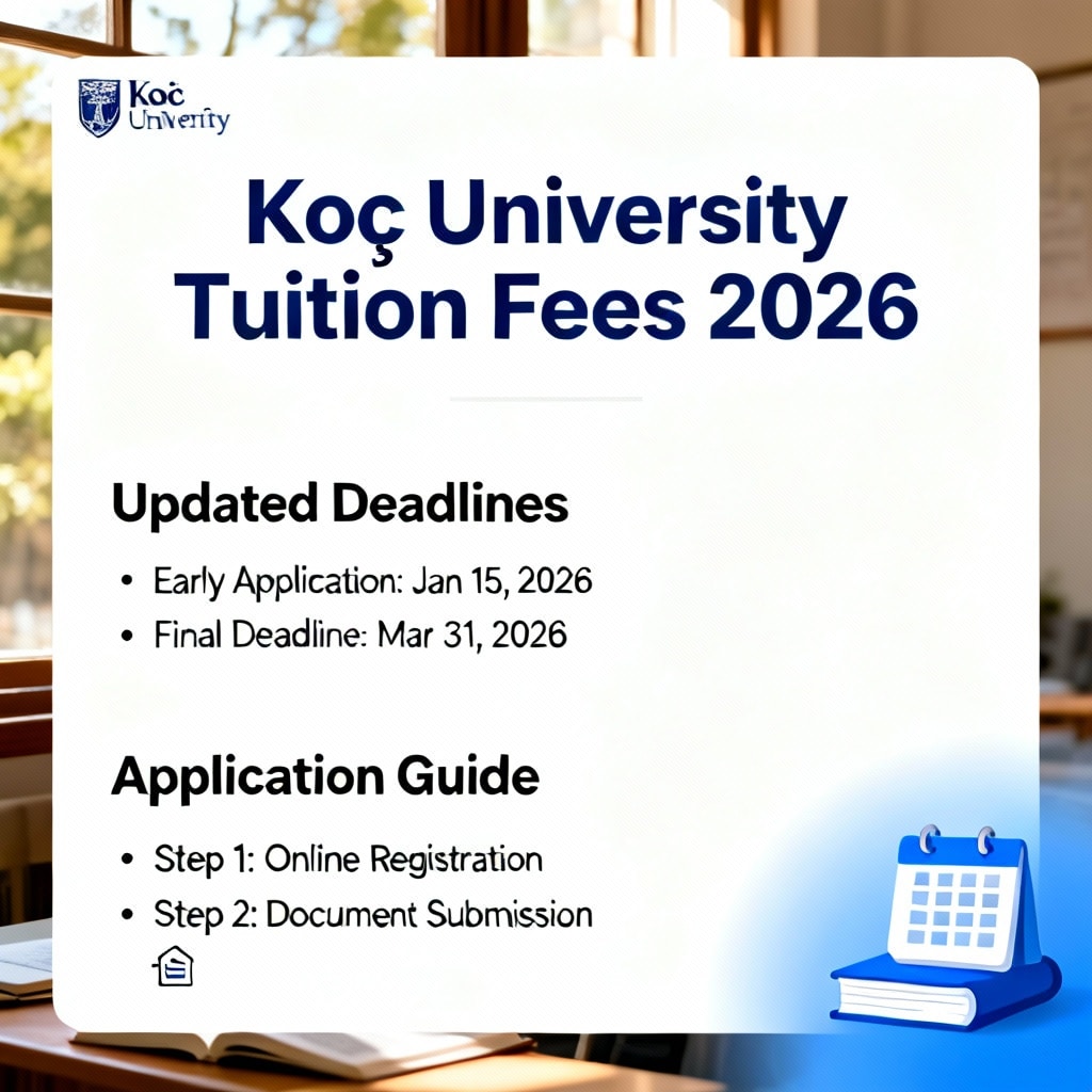 Koç University tuition fees 2026 updated deadlines