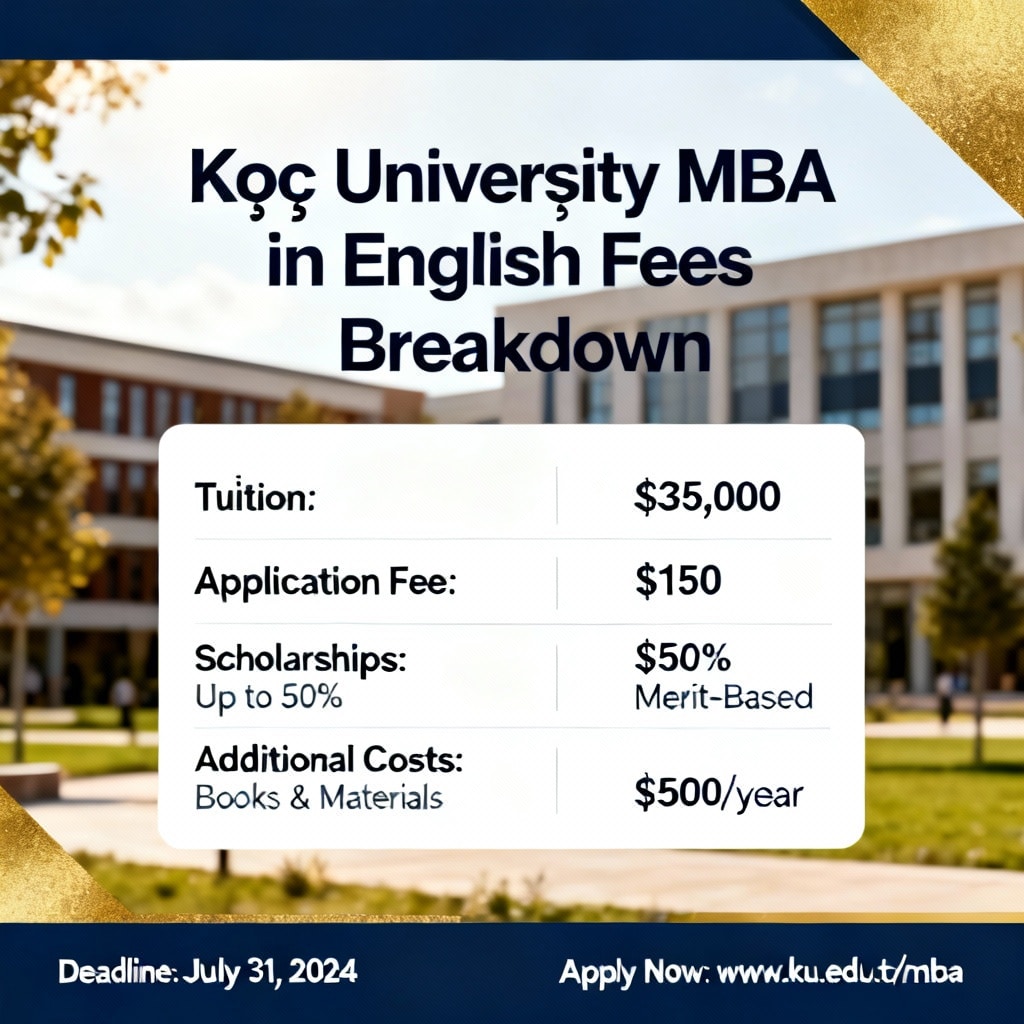 Koç University MBA in English fees breakdown
