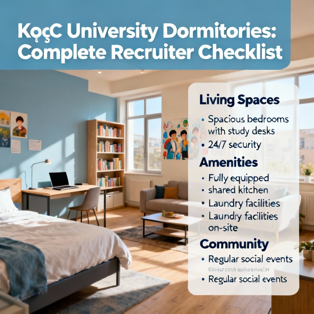Koç University dormitories guide complete checklist