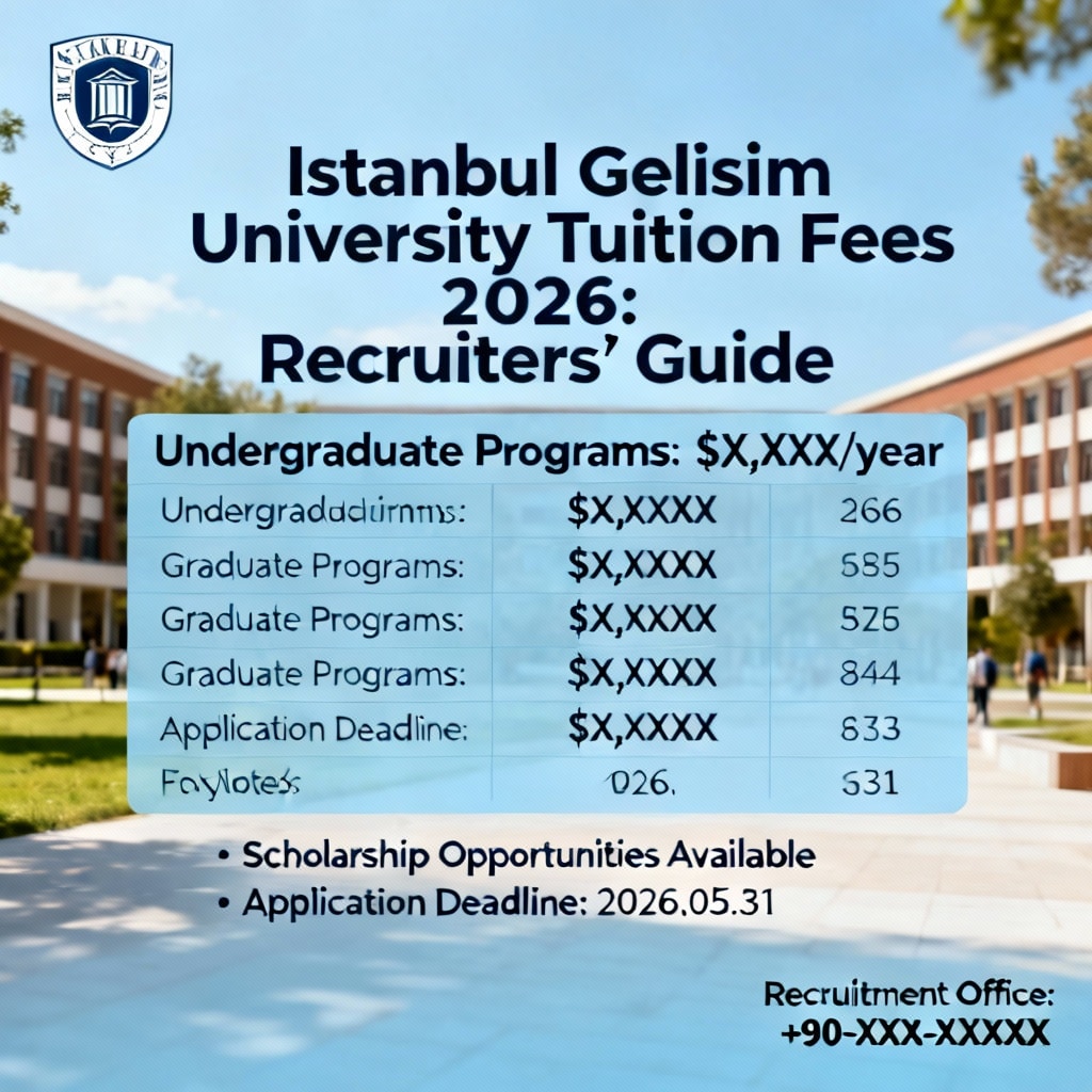 Istanbul Gelişim University tuition fees 2026