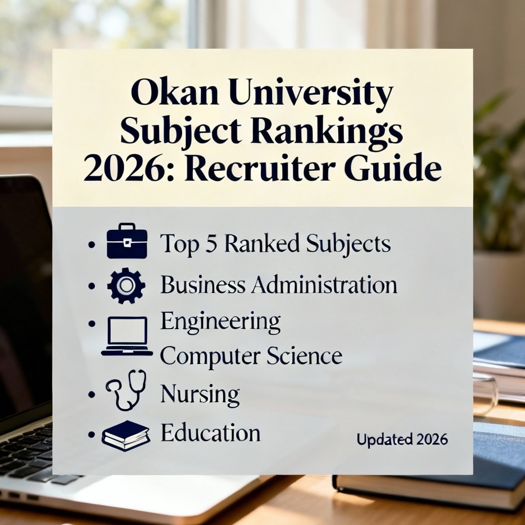 Okan University subject rankings 2026 guide