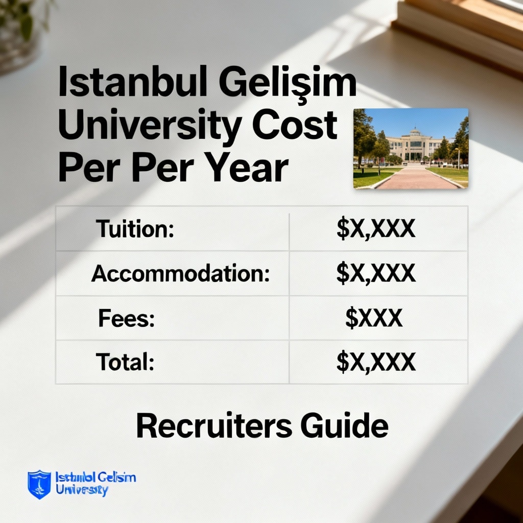 Istanbul Gelişim University cost of study per year