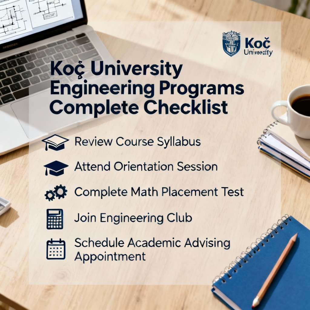 Koç University engineering programs complete checklist