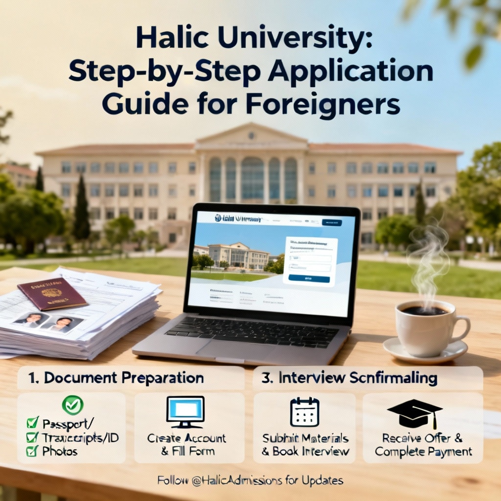 Haliç University application process step by step for foreigners