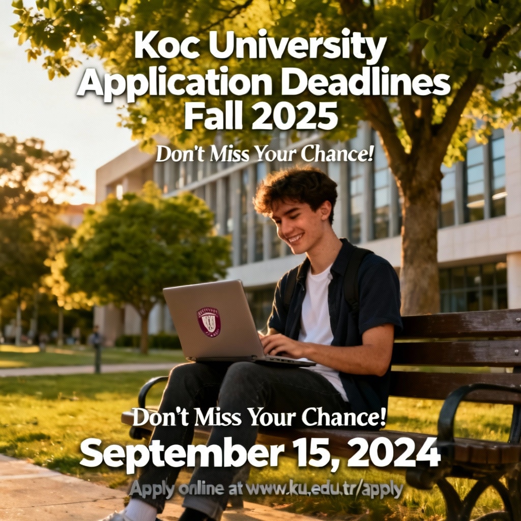 Koç University application deadlines in English
