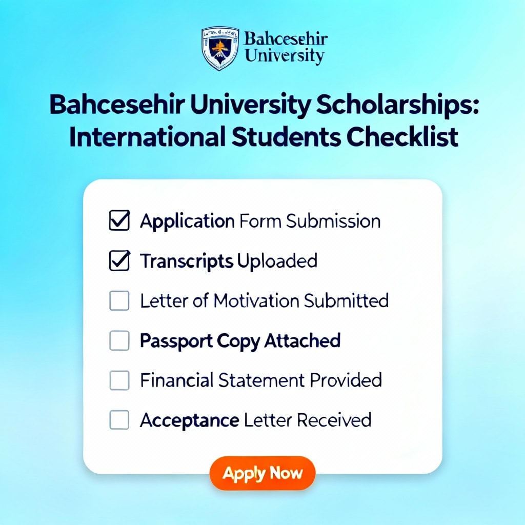 Bahçeşehir University scholarships for international students complete checklist