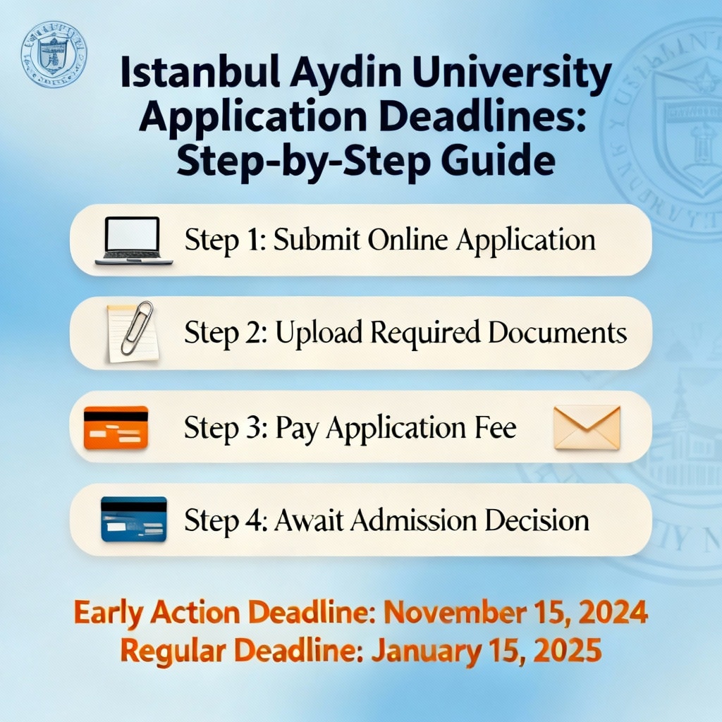 Istanbul Aydın University application deadlines step by step