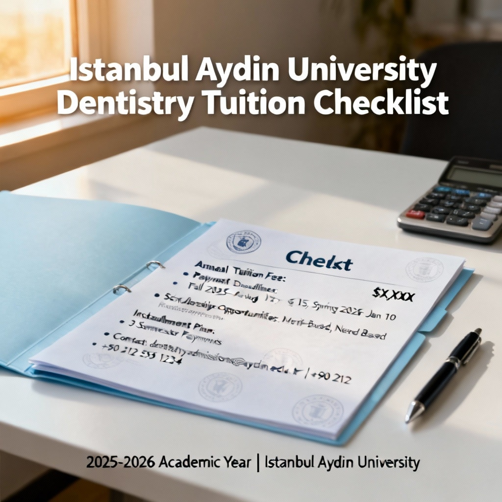 Istanbul Aydın University dentistry tuition complete checklist