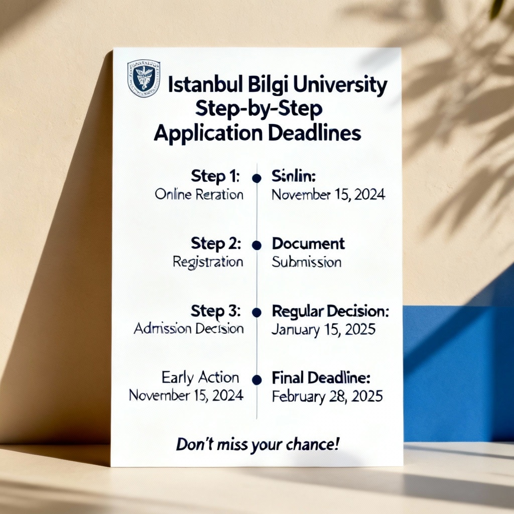 Istanbul Bilgi University application deadlines step by step