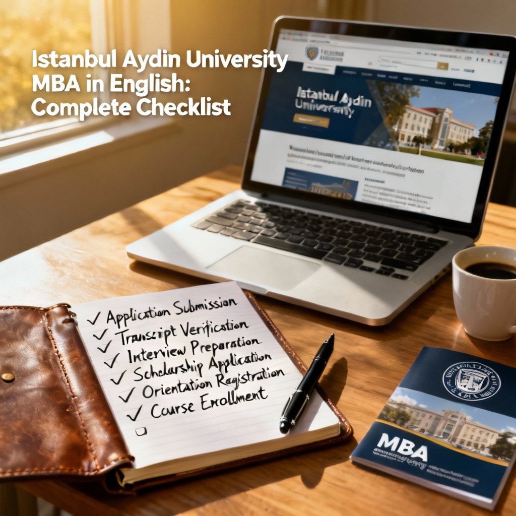 Istanbul Aydın University MBA in English complete checklist
