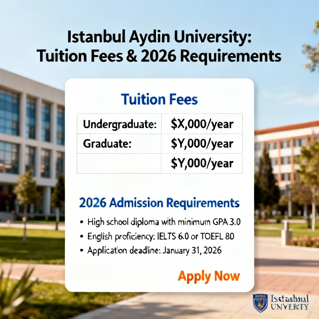 Istanbul Aydın University tuition fees 2026 requirements explained