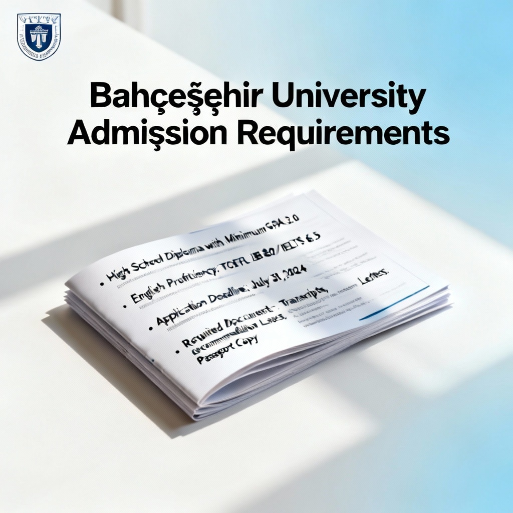 Bahçeşehir University admission requirements in English