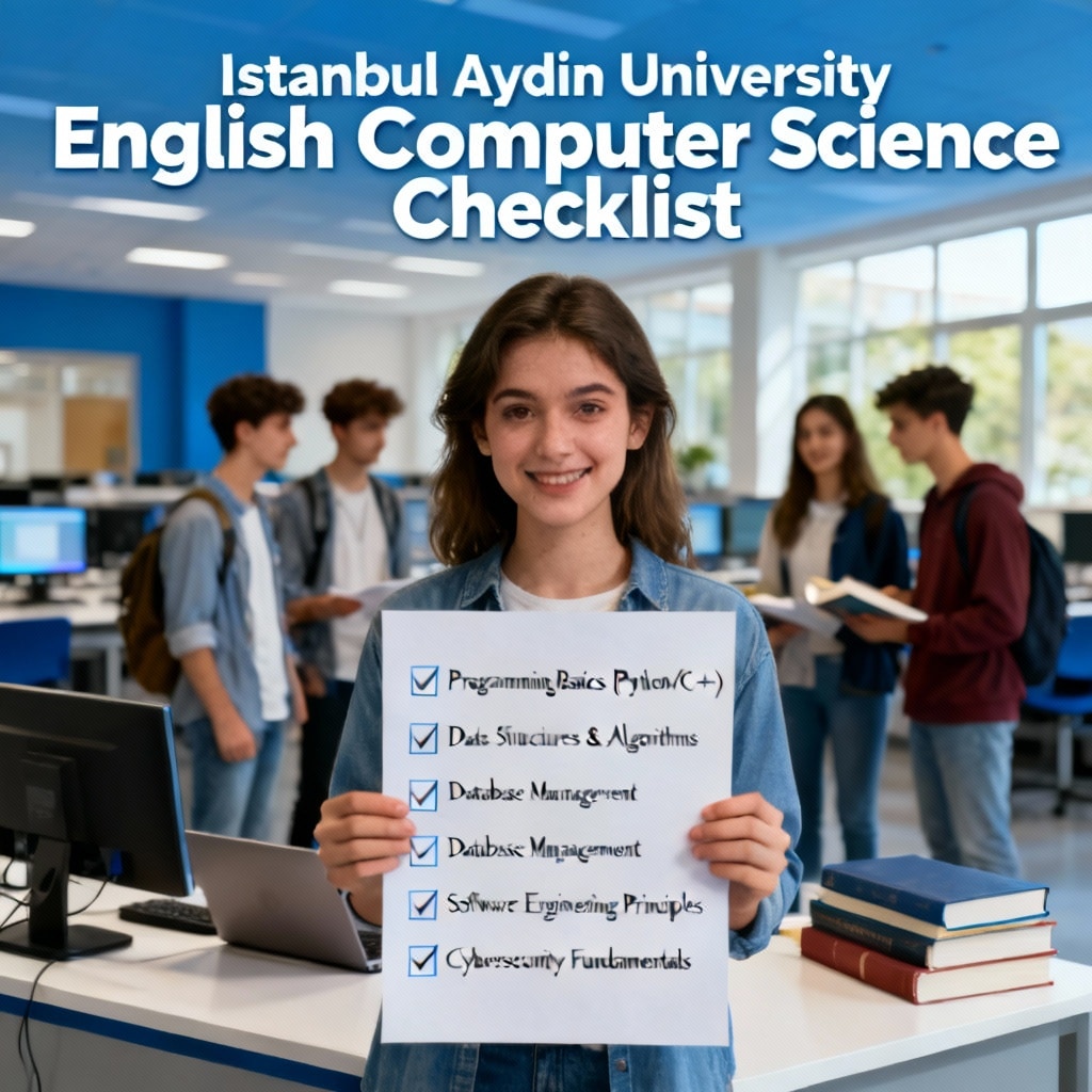 Istanbul Aydın University computer science in English complete checklist