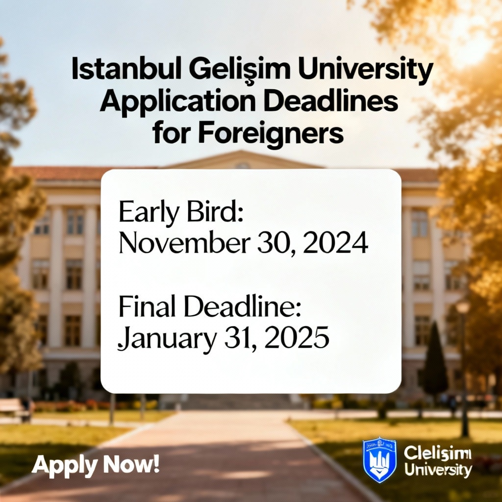 Istanbul Gelişim University application deadlines for foreigners