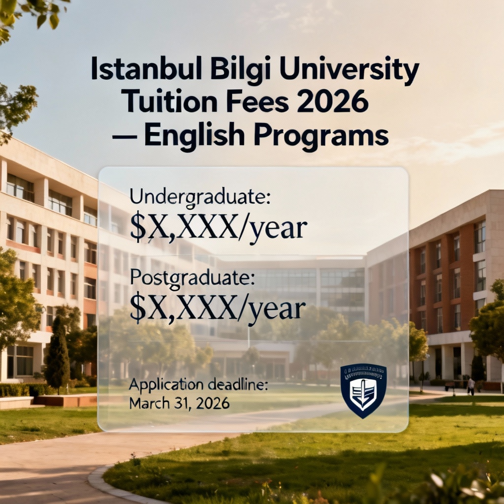 Istanbul Bilgi University tuition fees 2026 in English