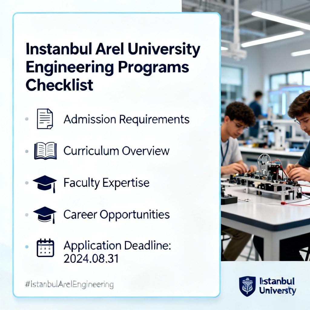 Istanbul Arel University engineering programs complete checklist