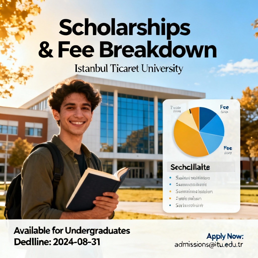 Istanbul Ticaret University scholarships for international students fees breakdown