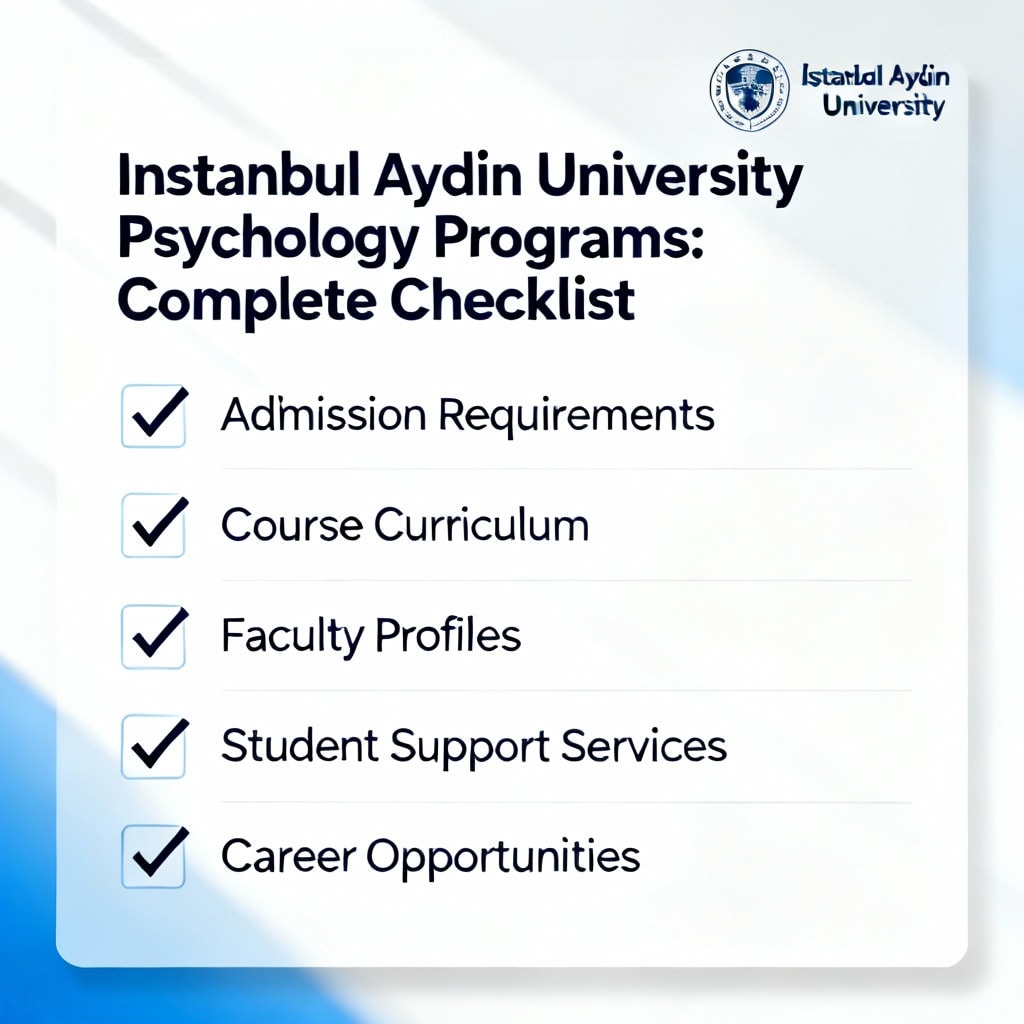 Istanbul Aydın University psychology programs complete checklist
