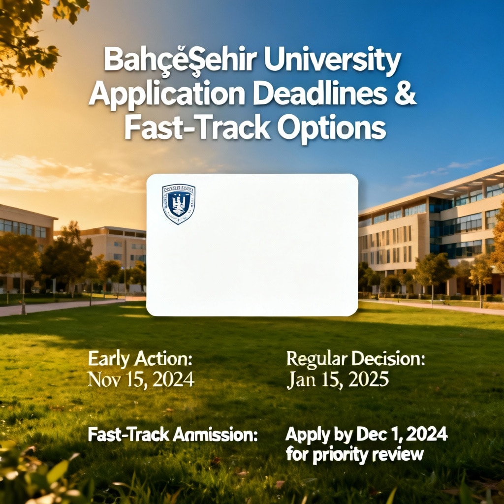 Bahçeşehir University application deadlines fast-track options