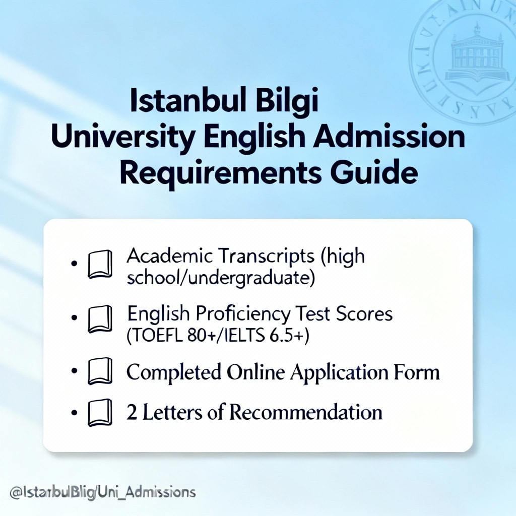 Istanbul Bilgi University admission requirements in English
