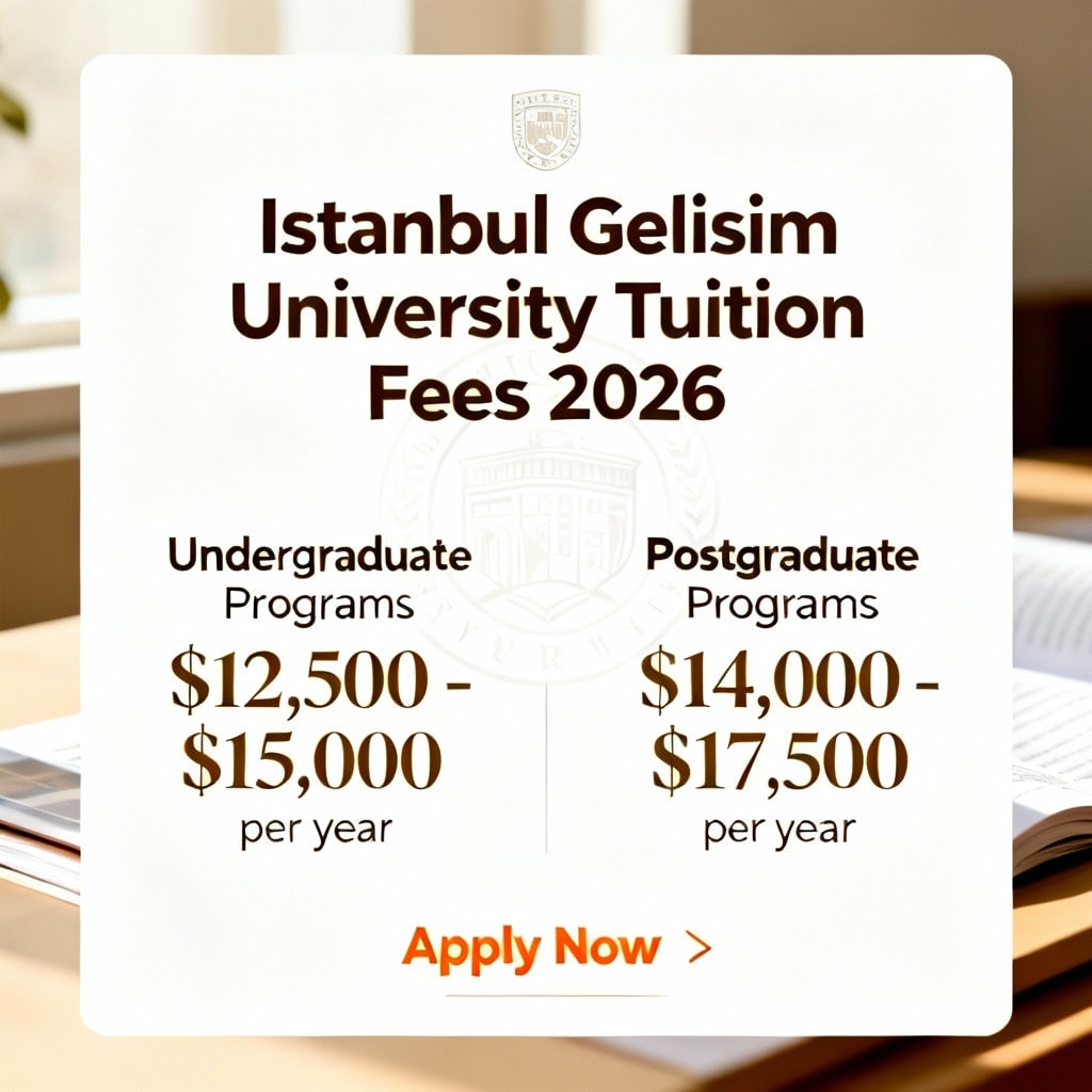 Istanbul Gelişim University tuition fees 2026 in English