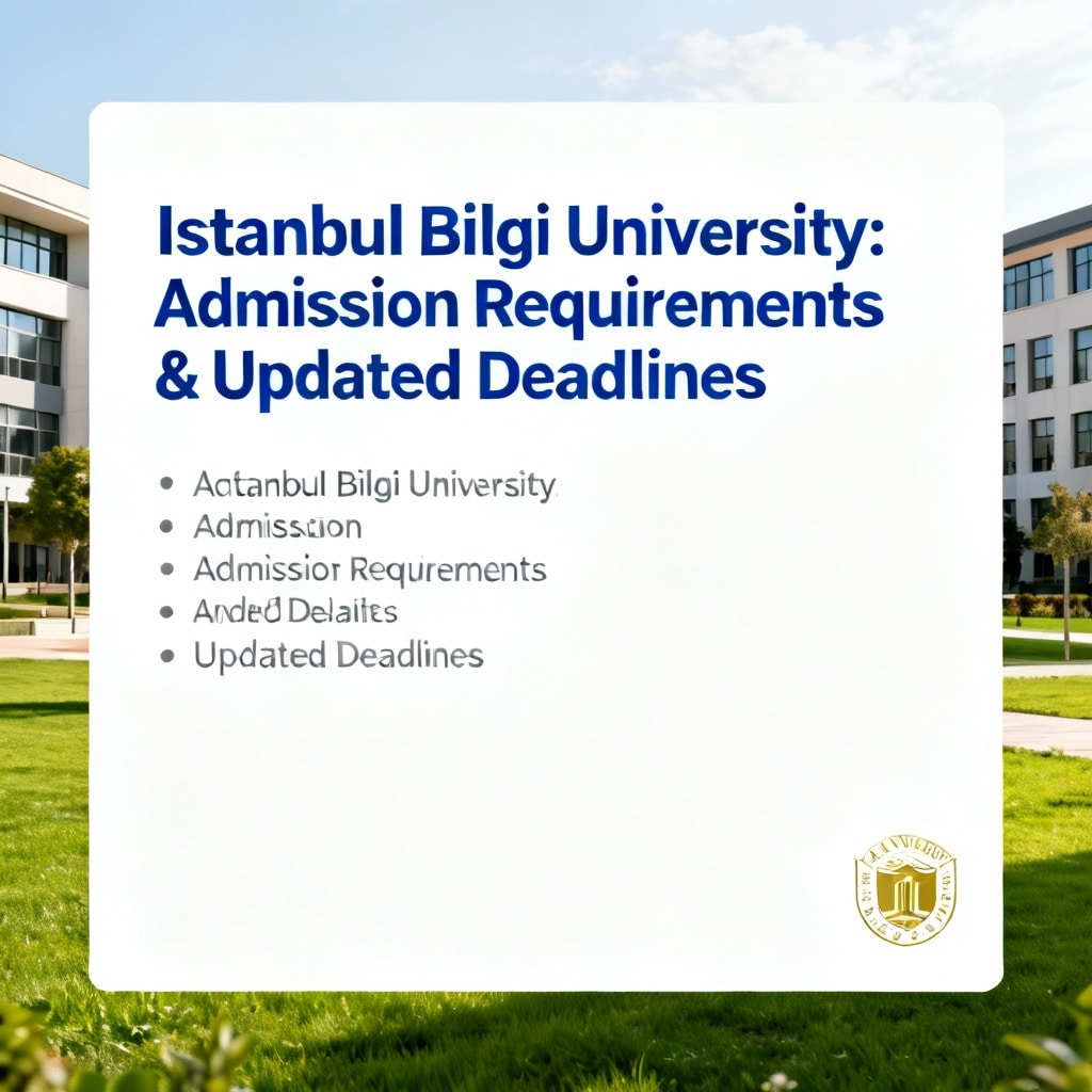 Istanbul Bilgi University admission requirements updated deadlines