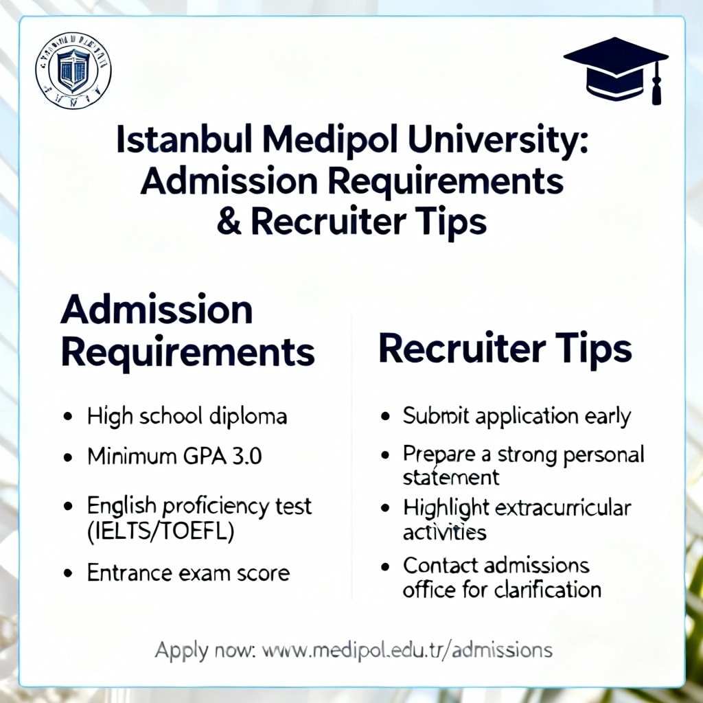 İstanbul Medipol University admission requirements expert tips
