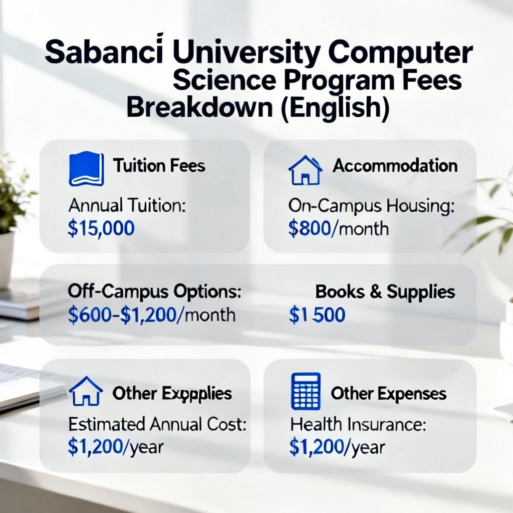 Sabancı University computer science in English fees breakdown