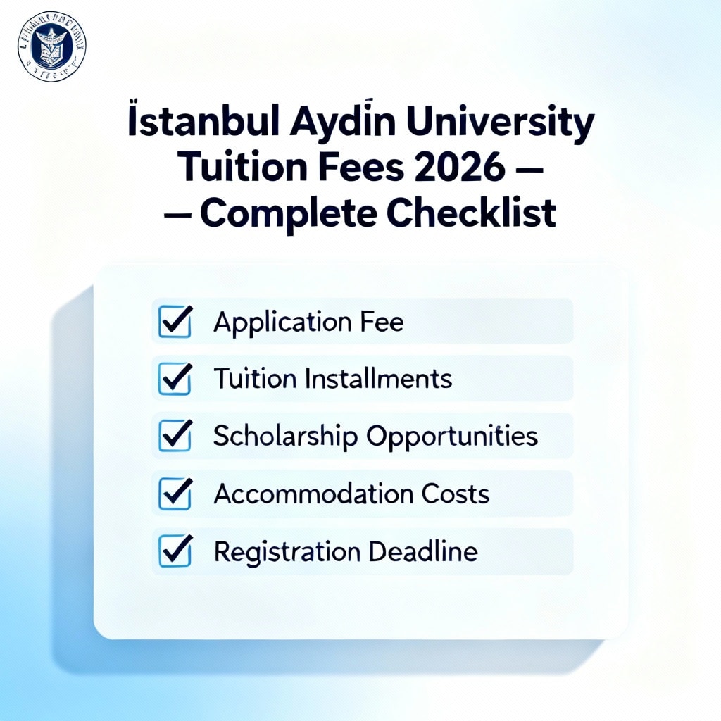 Istanbul Aydın University tuition fees 2026 complete checklist
