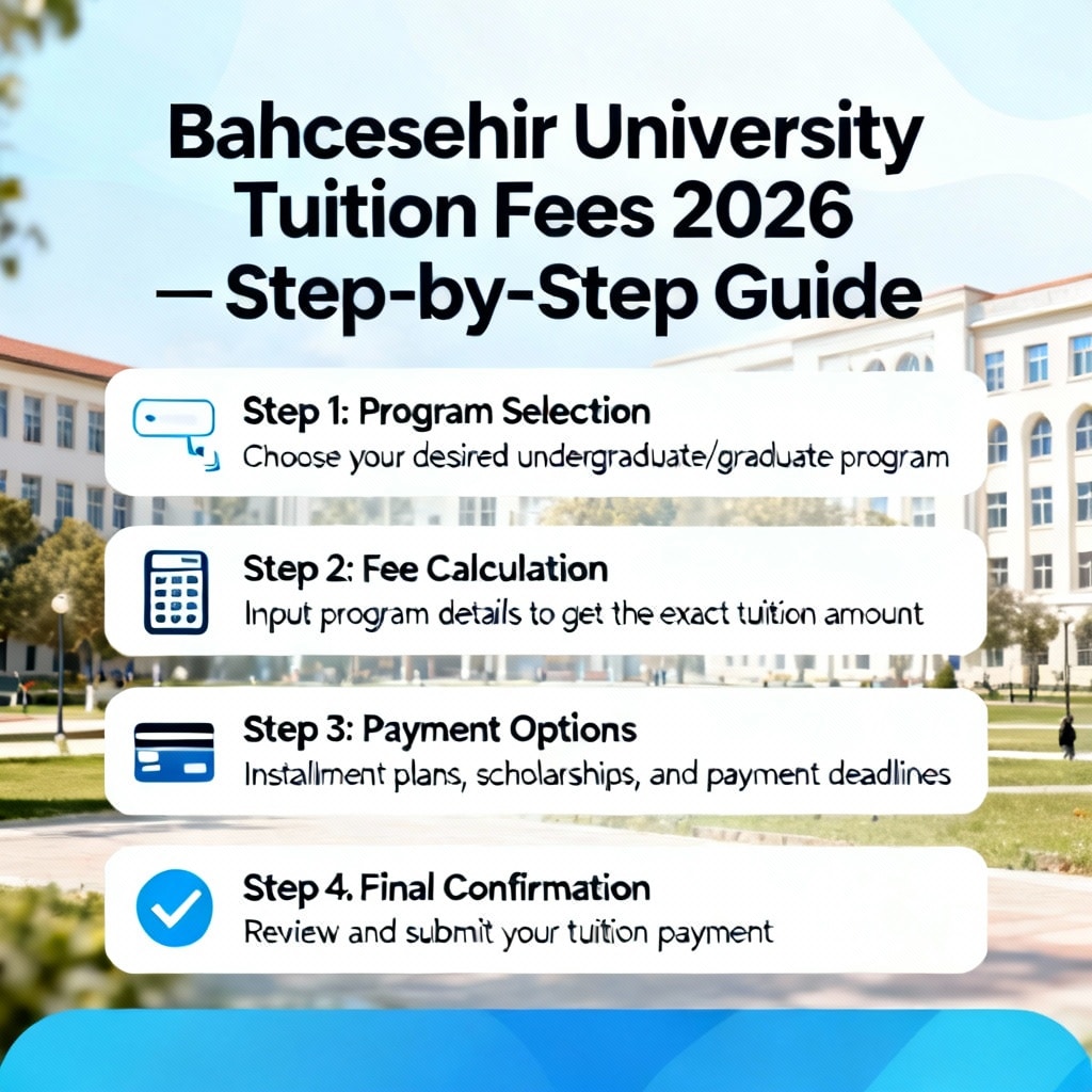 Bahçeşehir University tuition fees 2026 step by step