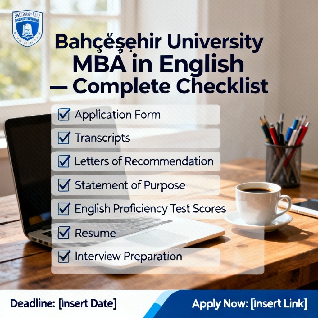 Bahçeşehir University MBA in English complete checklist