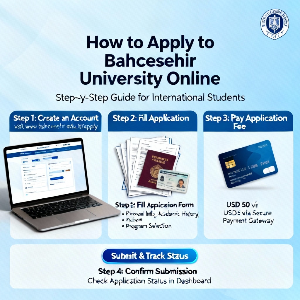 Bahçeşehir University how to apply online in English