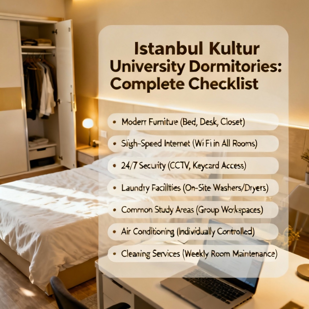 Istanbul Kültür University dormitories guide complete checklist