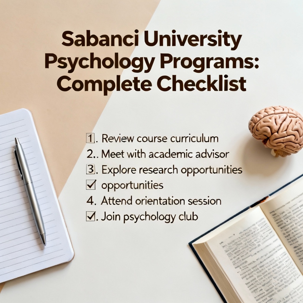 Sabancı University psychology programs complete checklist