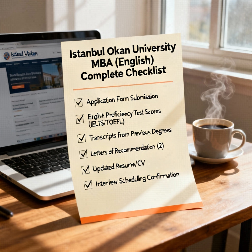 Istanbul Okan University MBA in English complete checklist