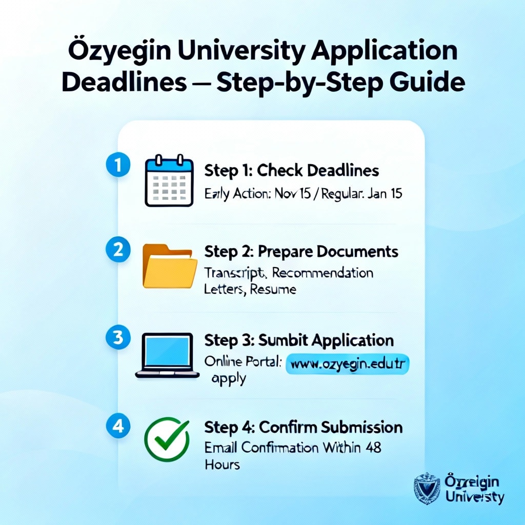 Özyeğin University application deadlines step by step