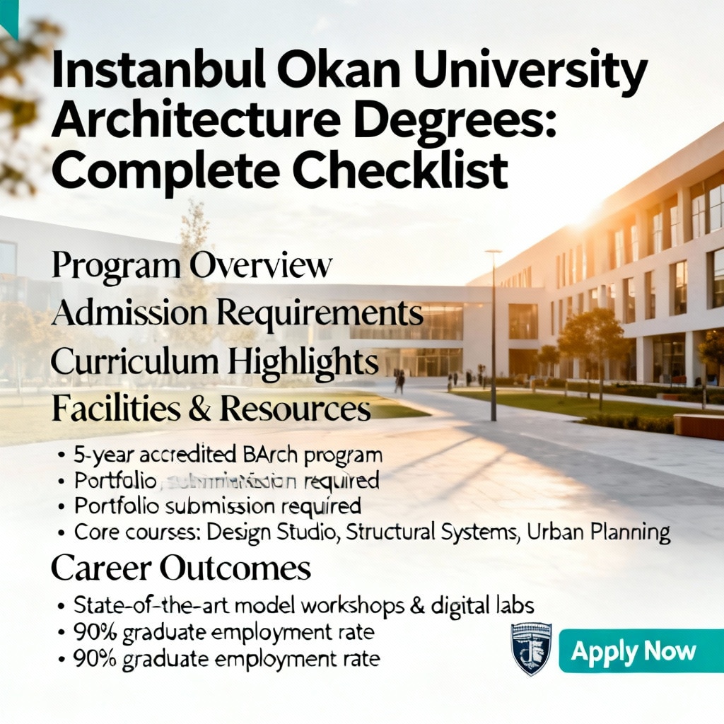 Istanbul Okan University architecture degrees complete checklist