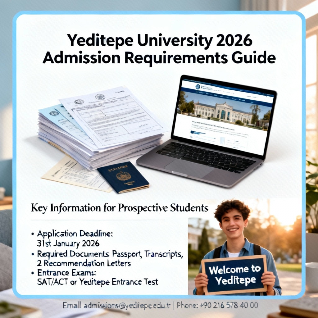 Yeditepe University admission requirements 2026 guide